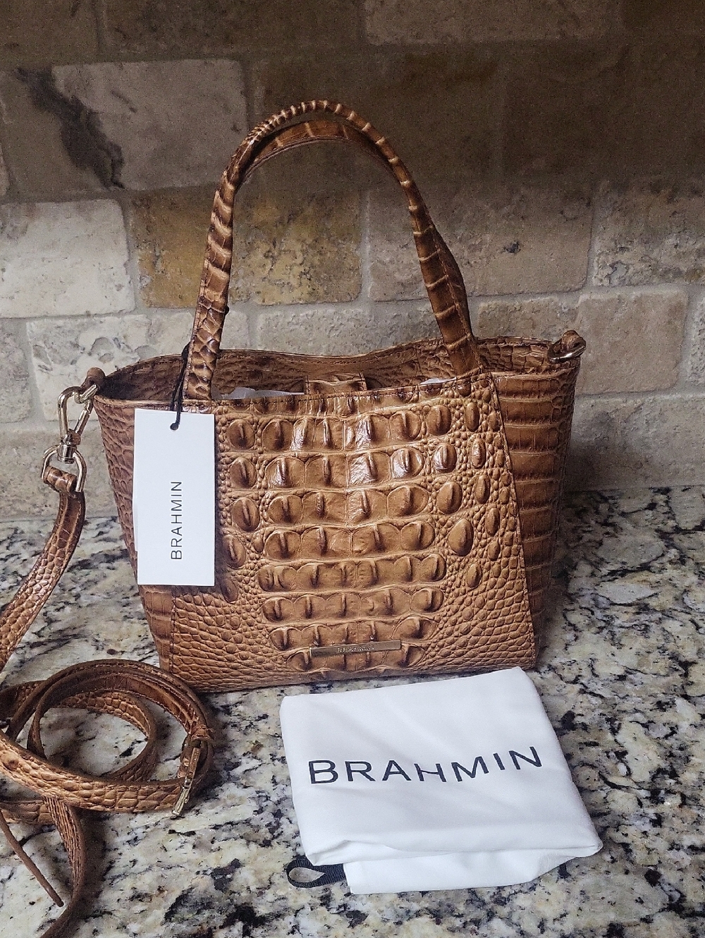 Brahmin Small Mona Aldon Road Tote Satchel